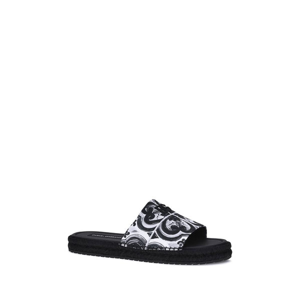 Schwarze Baumwoll-Espadrilles