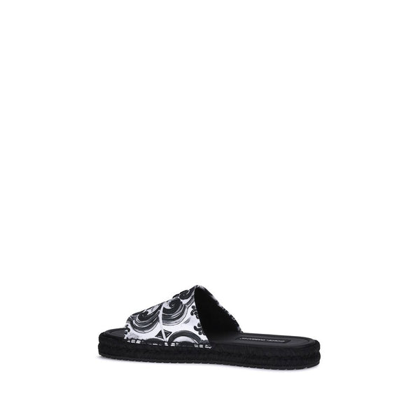 Schwarze Baumwoll-Espadrilles