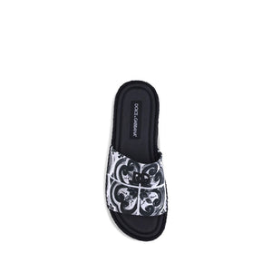 Schwarze Baumwoll-Espadrilles