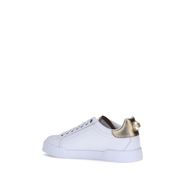 Weiße Kalbshaut Bos Taurus Sneakers mit niedrigem Schaft