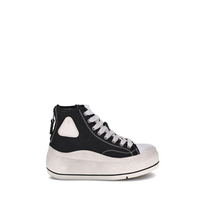Hochwertige High-Top-Sneaker aus schwarzem Polyethylen