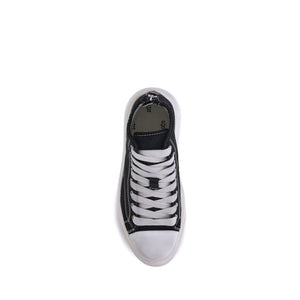 Hochwertige High-Top-Sneaker aus schwarzem Polyethylen