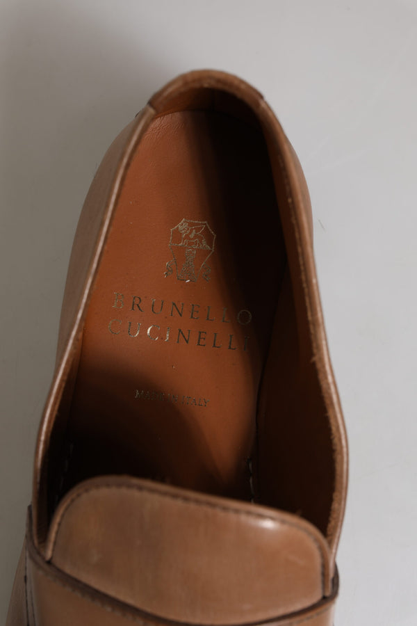 Braun Leder Loafer Kleid Formelle Schuhe