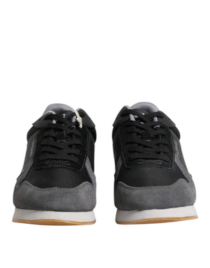 Schwarz Gray Lace Up Low Top Casual Turnschuhe Schuhe