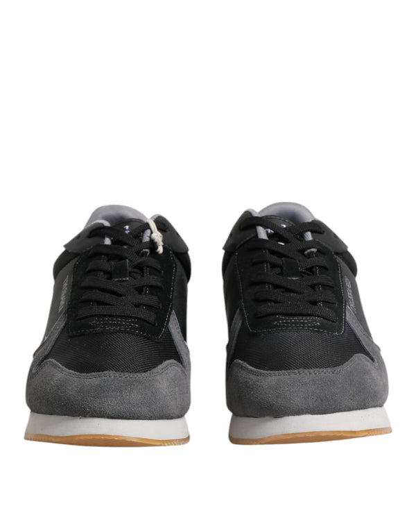 Schwarz Gray Lace Up Low Top Casual Turnschuhe Schuhe