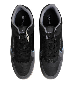 Schwarz Gray Lace Up Low Top Casual Turnschuhe Schuhe
