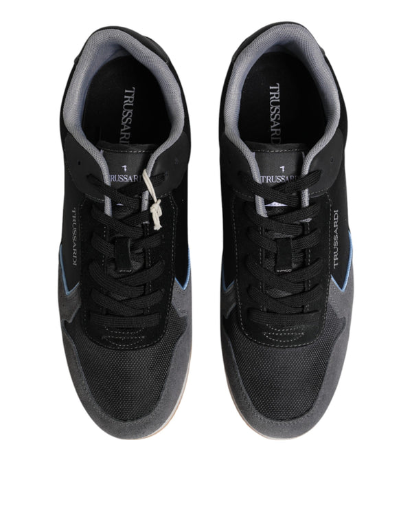 Schwarz Gray Lace Up Low Top Casual Turnschuhe Schuhe