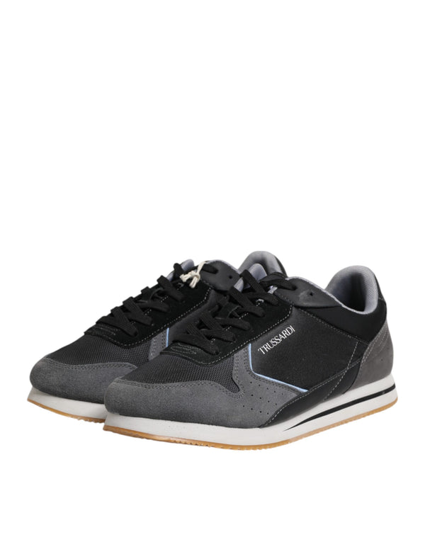 Schwarz Gray Lace Up Low Top Casual Turnschuhe Schuhe