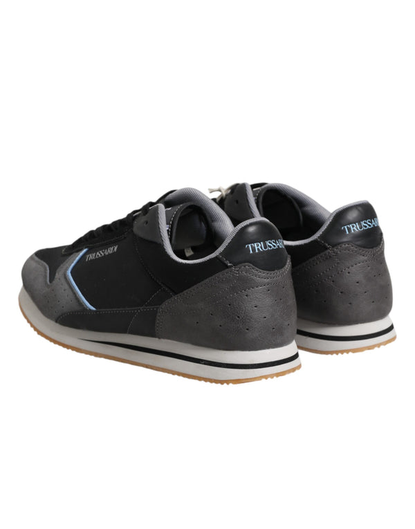Schwarz Gray Lace Up Low Top Casual Turnschuhe Schuhe