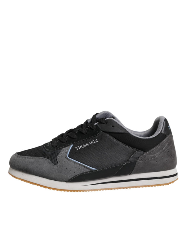 Schwarz Gray Lace Up Low Top Casual Turnschuhe Schuhe
