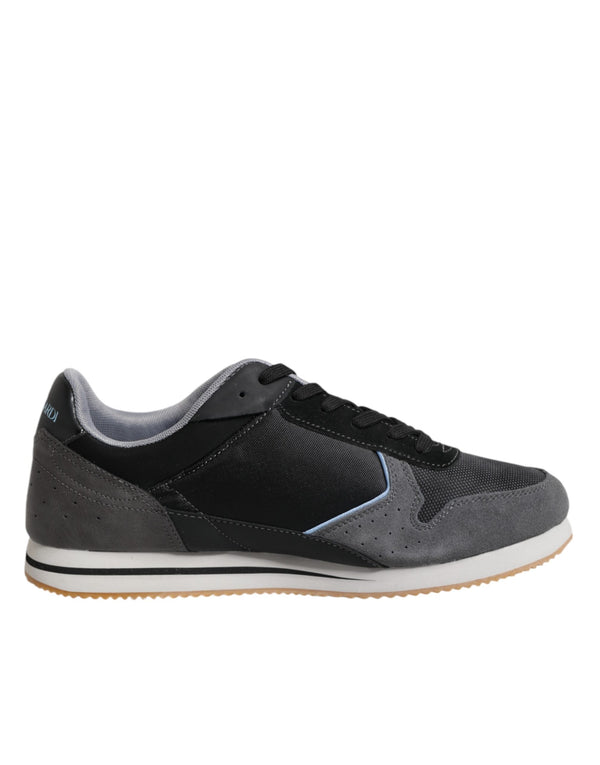 Schwarz Gray Lace Up Low Top Casual Turnschuhe Schuhe