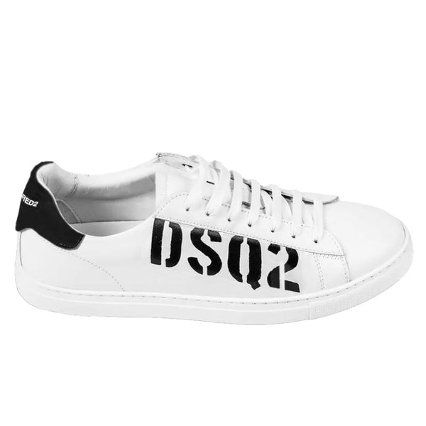 Sneaker aus weißem Kalbsleder
