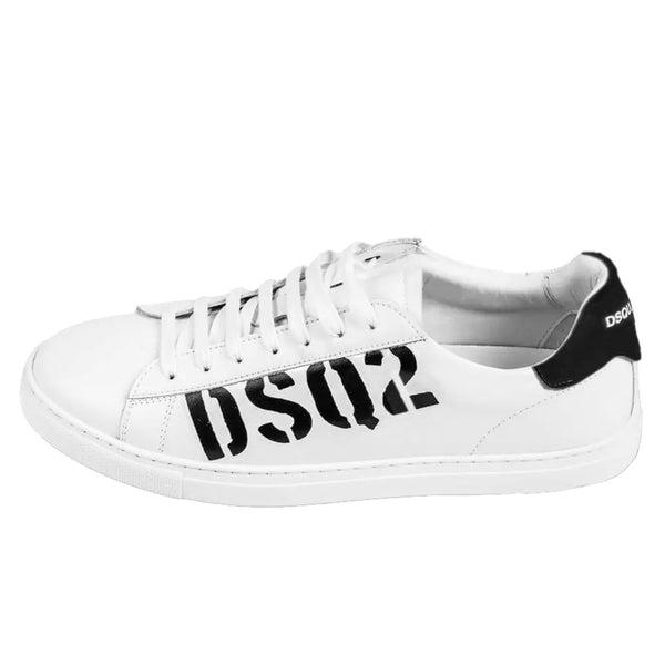 Sneaker aus weißem Kalbsleder