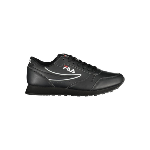 Schlanke schwarze Sport-Sneakers zum Schnüren