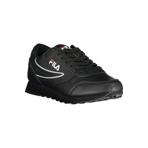 Schlanke schwarze Sport-Sneakers zum Schnüren