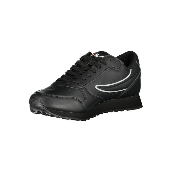 Schlanke schwarze Sport-Sneakers zum Schnüren
