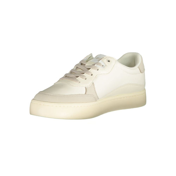 Elegante weiße Sneakers mit kontrastierenden Akzenten