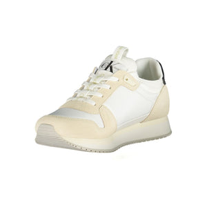 Weißer Polyester Damen Sneaker