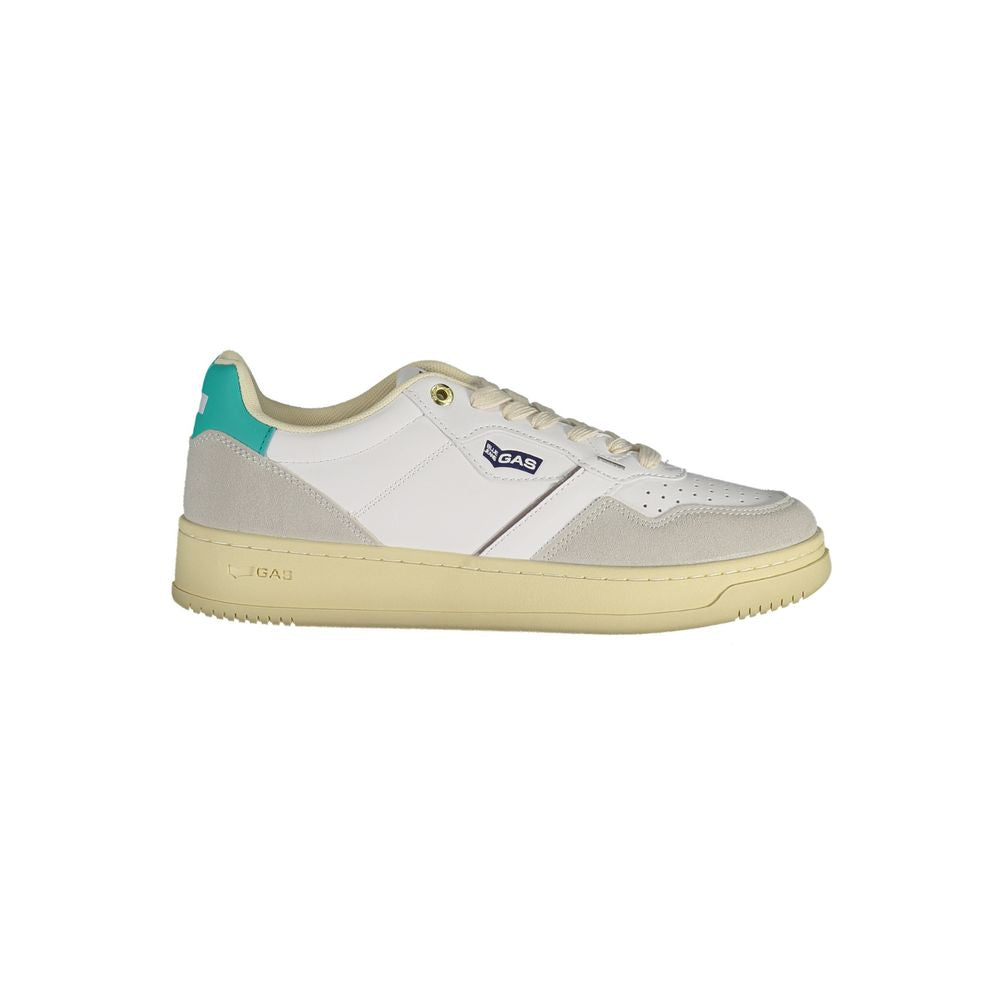 Weißes Kunstleder Damen Sneaker
