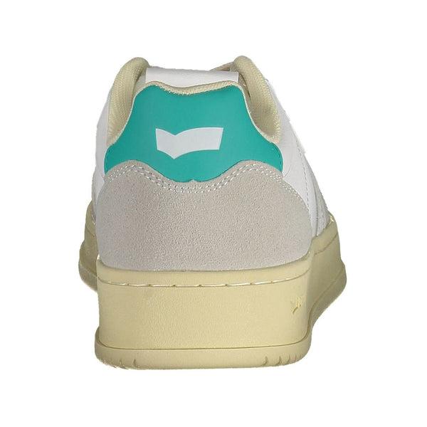 Weißes Kunstleder Damen Sneaker