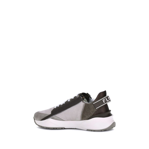 Beigefarbene Sneakers aus Kalbsleder Bos Taurus im Low-Top-Design