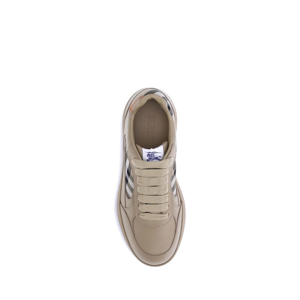 Beige Gummisohle Sneakers mit niedrigem Schaft