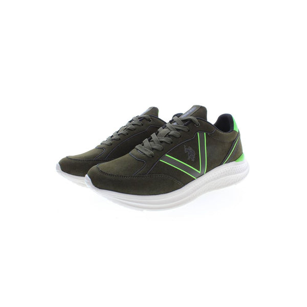 Grüner Polyester Herren Sneaker