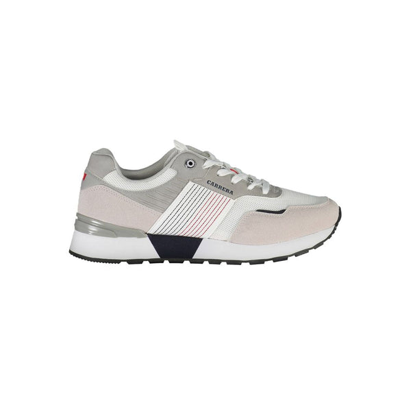 Schlichte weiße Sneakers mit kontrastierenden Details
