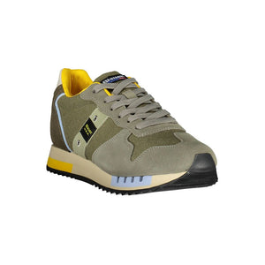 Grünes Leder Herren Sneaker