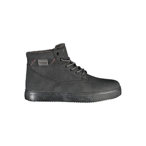 Schwarzer Polyester Herrenstiefel