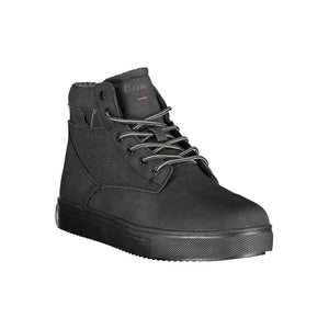 Schwarzer Polyester Herrenstiefel