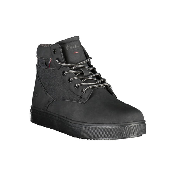 Schwarzer Polyester Herrenstiefel