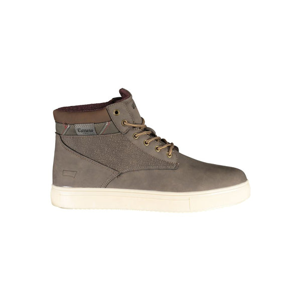 Brauner Polyester Herrenstiefel