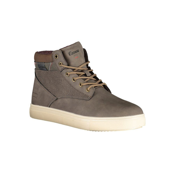 Brauner Polyester Herrenstiefel