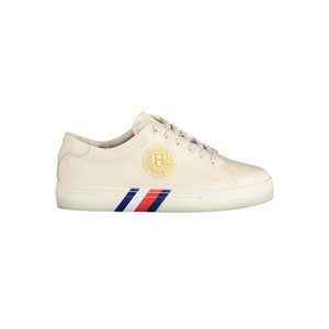 Beige Leder Damen Sneaker