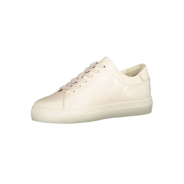 Beige Leder Damen Sneaker