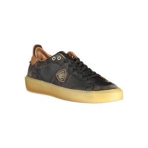 Schwarzes Leder Herren Sneaker