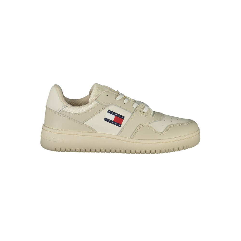 Beige Leder Herren Sneaker