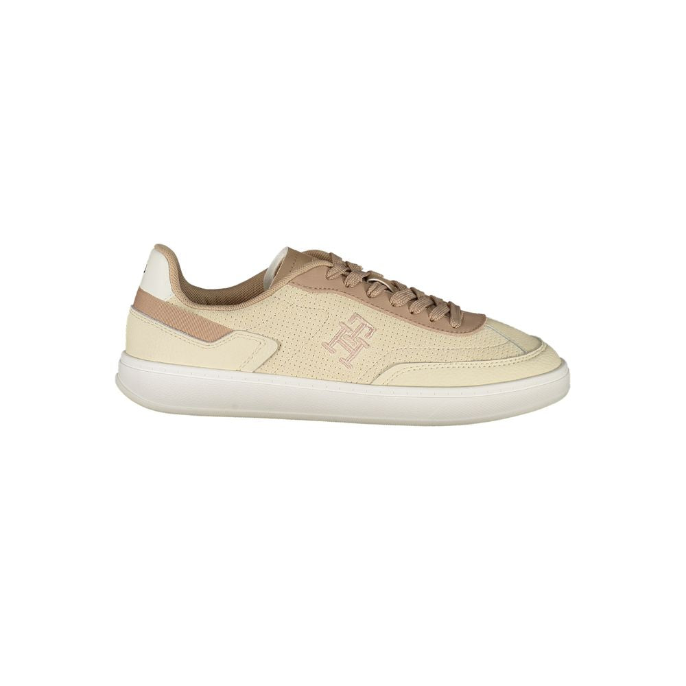 Beige Leder Damen Sneaker