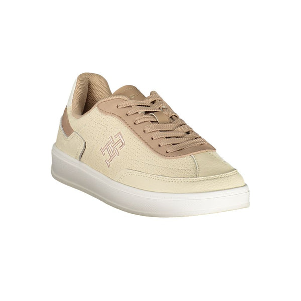 Beige Leder Damen Sneaker