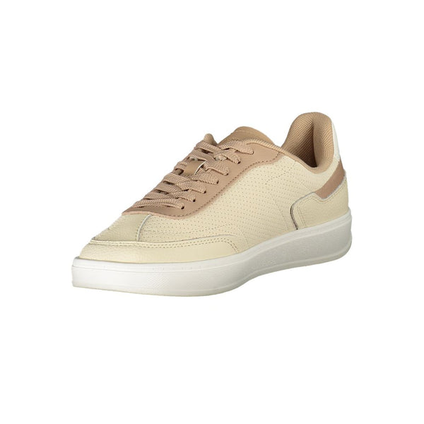 Beige Leder Damen Sneaker
