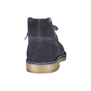 Blaue Leder Herrenstiefelette