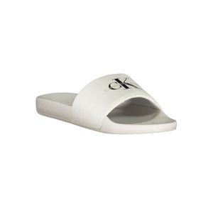 Weiße Polyester Damen Sandale