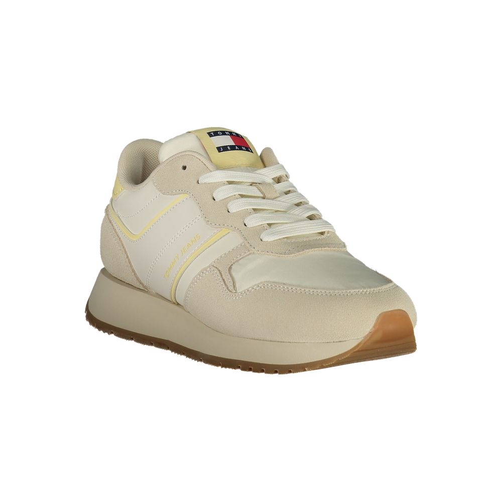 Beige Leder Damen Sneaker