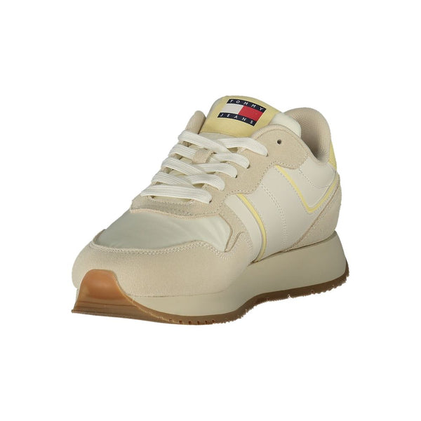 Beige Leder Damen Sneaker