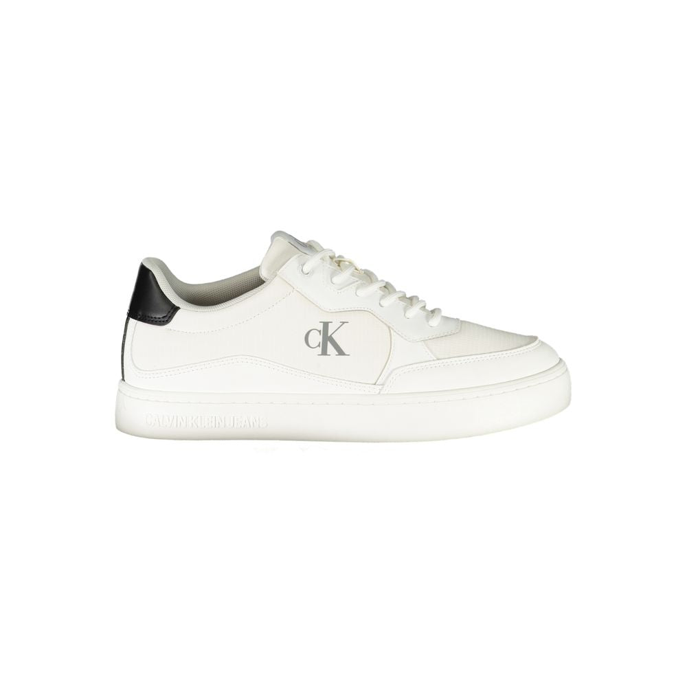 Weiß Polyester Männer Sneaker