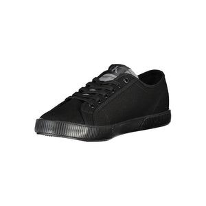 Schwarz Baumwolle Männer Sneaker