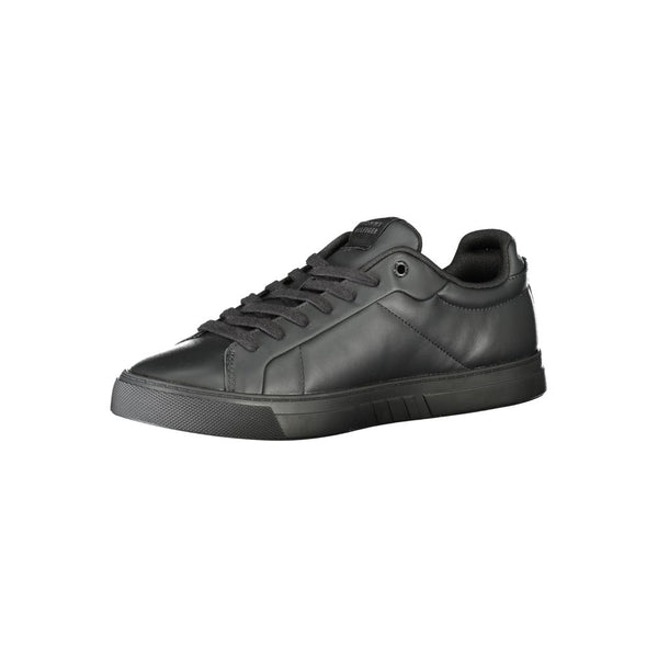 Schwarzes Leder Herren Sneaker