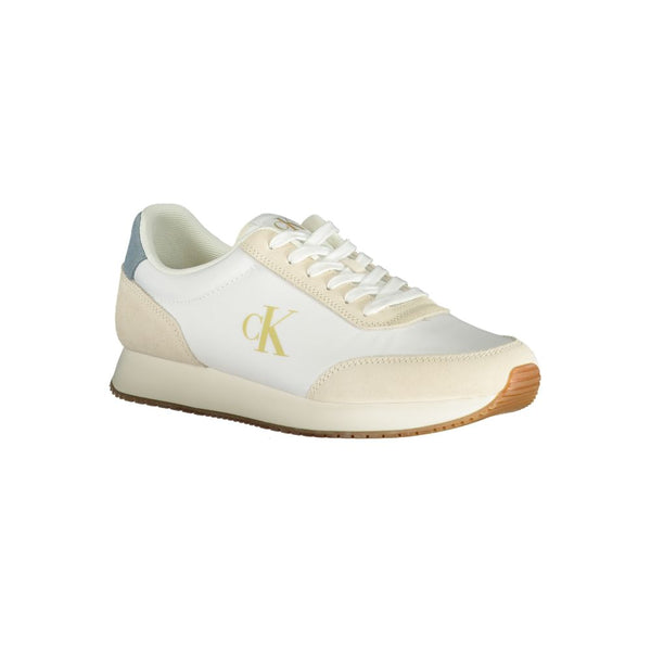 Weiß Polyester Männer Sneaker