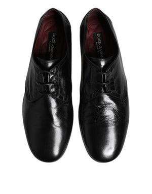 Schwarze Leder Schnürschuhe Derby Kleid Formelle Schuhe